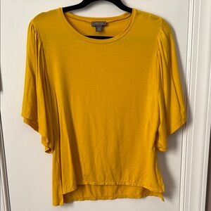 Point Sur by JCrew Mustard Drape Sleeve Top